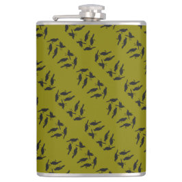 Vier, die Vögel als Ausschnitt-Stift aufrufen 3 Flachmann