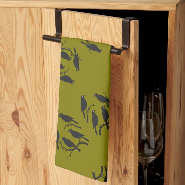 Vier, die Vögel ausschalten Stift 2 Geschirrtuch (Drittel gefaltet)