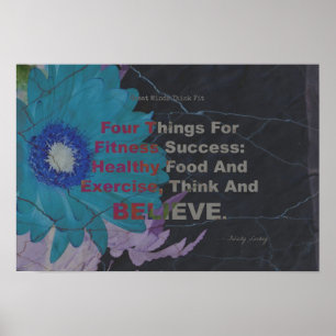 Vier Dinge für den Erfolg der Fitness Poster