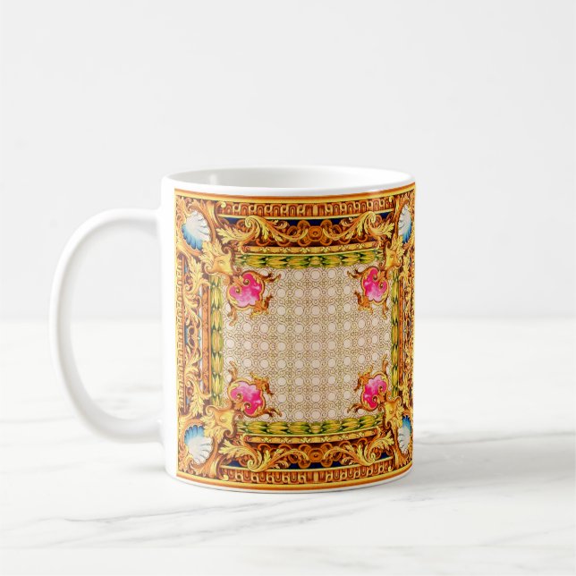 vier Ecken Barock Kaffeetasse (Links)