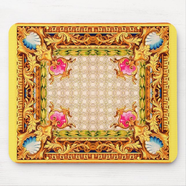 vier Ecken Barock Mousepad (Vorne)