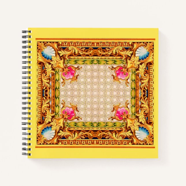 vier Ecken Barock Notizbuch (Vorderseite)