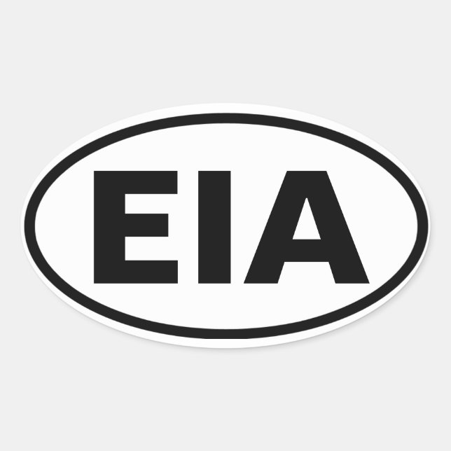 VIER Edmonton "EIA" Ovaler Aufkleber (Vorderseite)