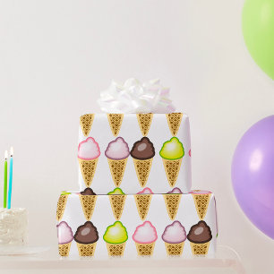 Vier Eiscremes Geschenkpapier