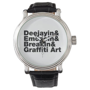 Vier Elemente des Hip Hop Armbanduhr