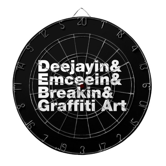Vier Elemente des Hip Hop Dartscheibe (vorne)