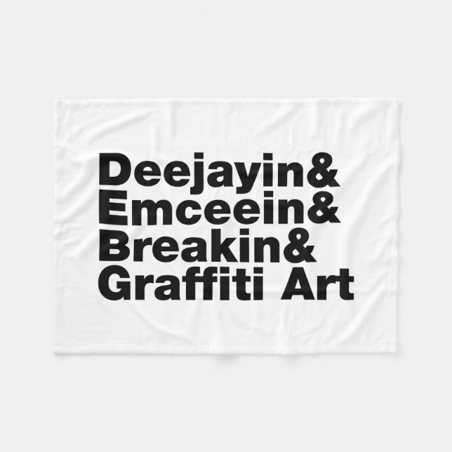 Vier Elemente des Hip Hop Fleecedecke (Vorderseite (Horizontal))