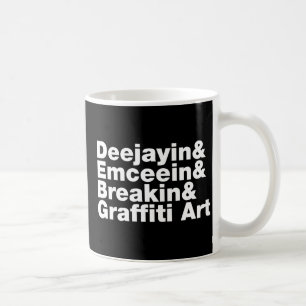 Vier Elemente des Hip Hop Kaffeetasse