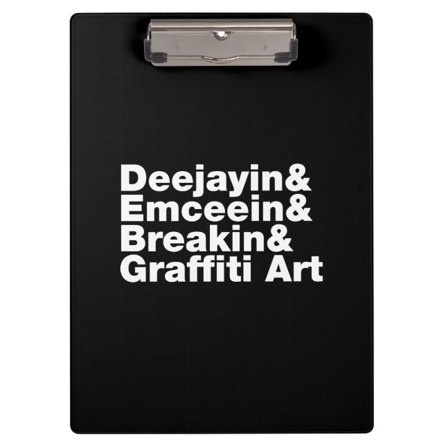 Vier Elemente des Hip Hop Klemmbrett (Vorderseite)