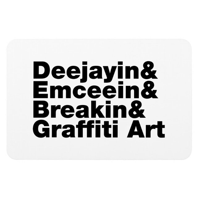 Vier Elemente des Hip Hop Magnet (Horizontal)