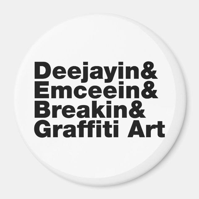 Vier Elemente des Hip Hop Magnet (Vorne)