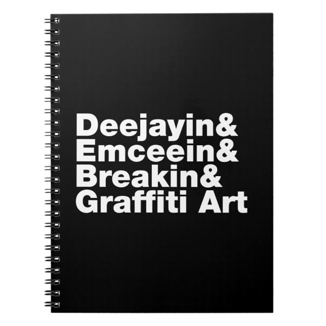 Vier Elemente des Hip Hop Notizblock (Vorderseite)
