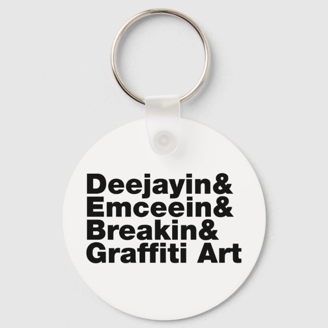 Vier Elemente des Hip Hop Schlüsselanhänger (Vorderseite)