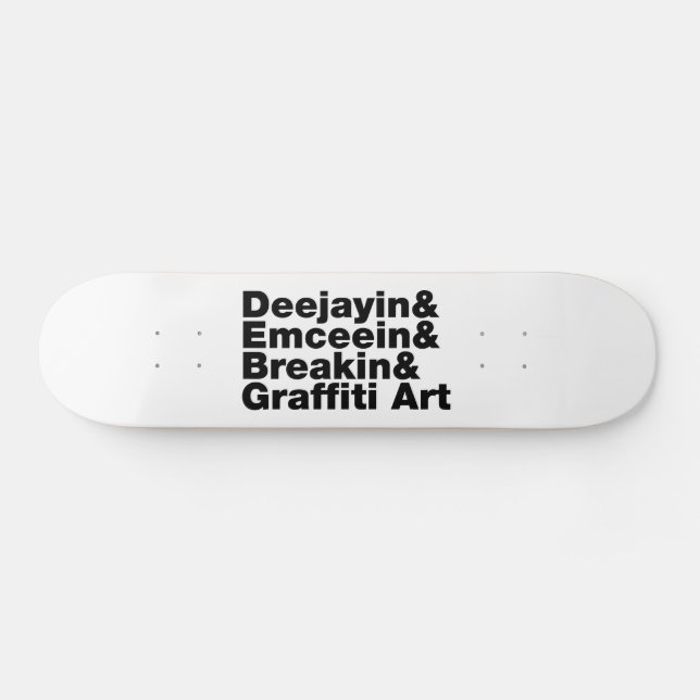 Vier Elemente des Hip Hop Skateboard (Horizontal)