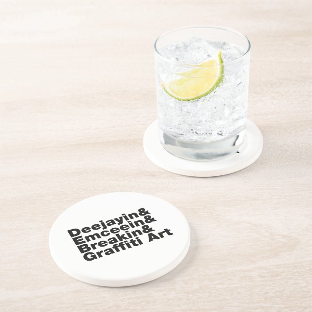 Vier Elemente des Hip Hop Untersetzer (Seite)