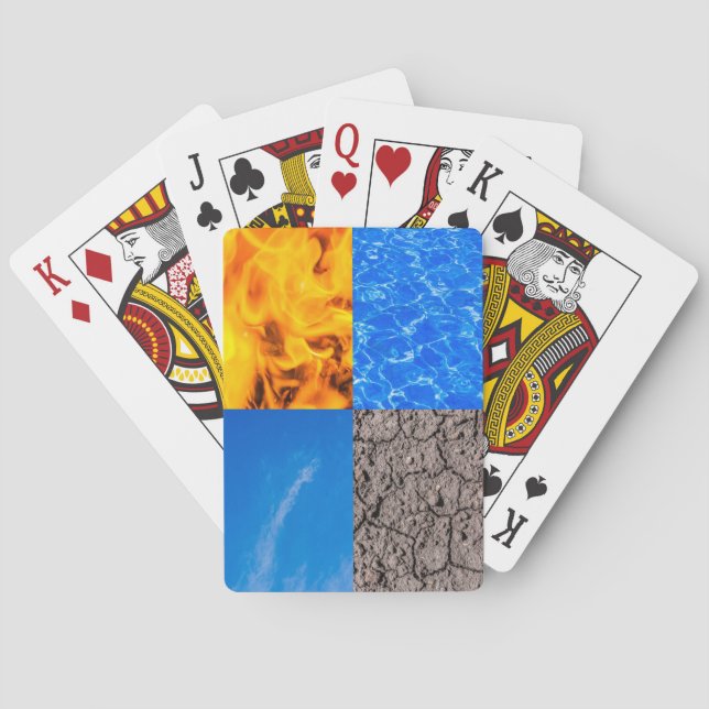Vier Elemente Spielkarten (Rückseite)
