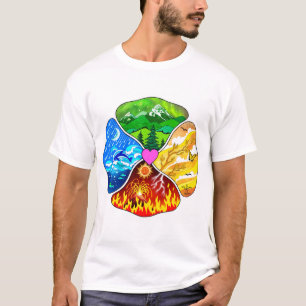Vier Elemente T - Shirt von Oberon Zell