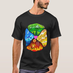 Vier Elemente T - Shirt von Oberon Zell