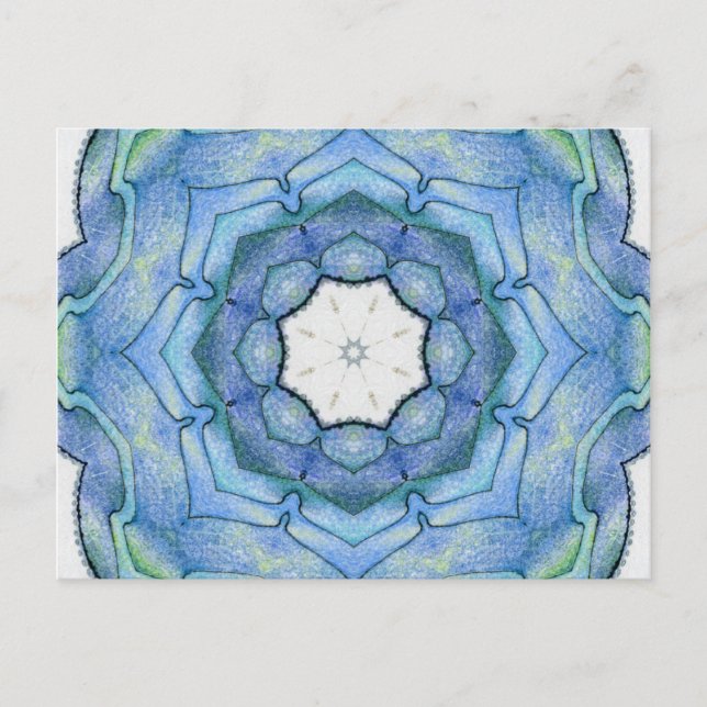Vier Elemente Wasser Mandala Postkarte (Vorderseite)
