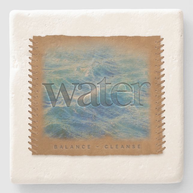 Vier Elemente - Wasser - Untersetzer (Vorderseite)