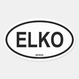 Vier Elko, Nevada Ovaler Aufkleber
