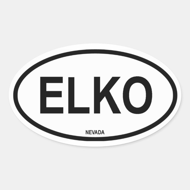 Vier Elko, Nevada Ovaler Aufkleber (Vorderseite)