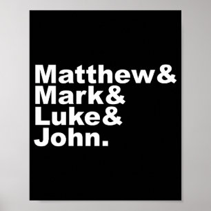 Vier Evangelien Matthäus Markus Lukas Johannes Bib Poster