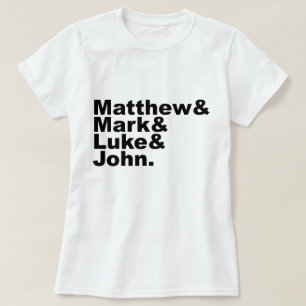 Vier Evangelien - Matthew & Mark & Luke & John Bib T-Shirt