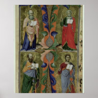 Vier Evangelisten aus dem 14. Jahrhundert (Vellum)