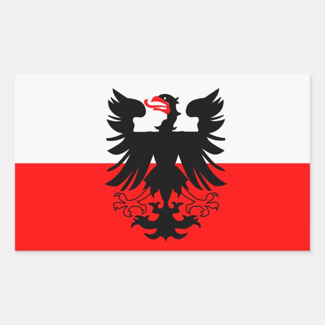 VIER Fahne von Deventer Rechteckiger Aufkleber (Vorderseite)