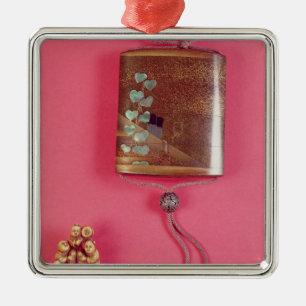 Vier Fall inro Silbernes Ornament