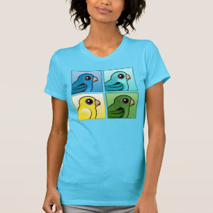 Vier Farbe Linnies T-Shirt