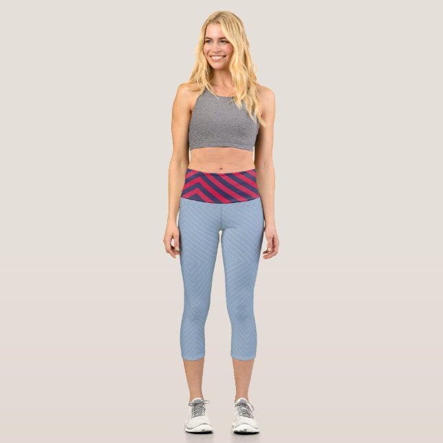 Vier Farben gestrichen Capri Leggings (Vorderseite)