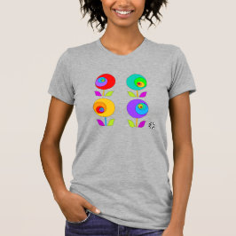Vier farbige Fibonacci-Blume T - Shirt