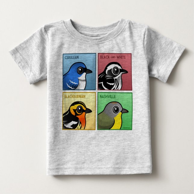 Vier Farbträllerer Baby T-shirt (Vorderseite)