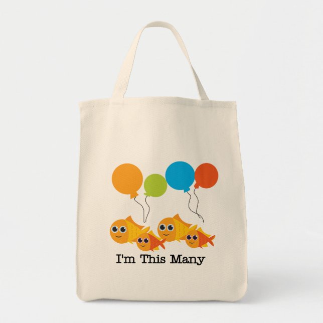 Vier Fische Ich bin so viele Hemden und Geschenke Tragetasche (Vorne)