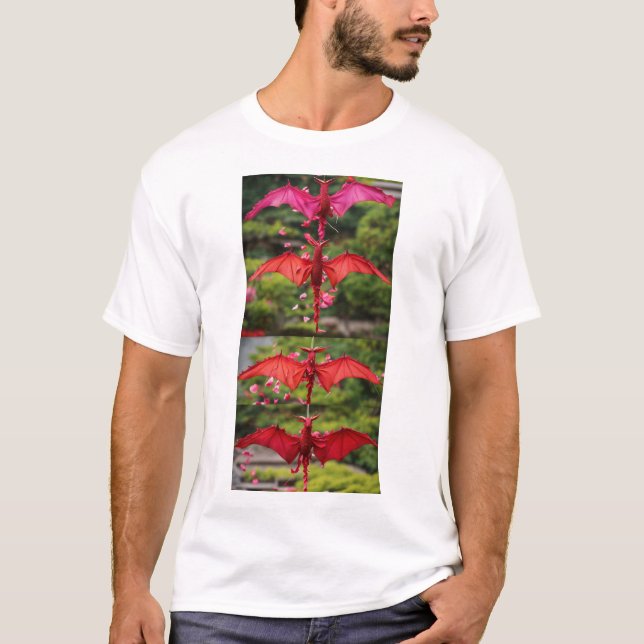 Vier fliegende Dragon Fantasie-T - Shirt (Vorderseite)