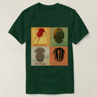 Vier Fossile Trilobite Montage T-Shirt