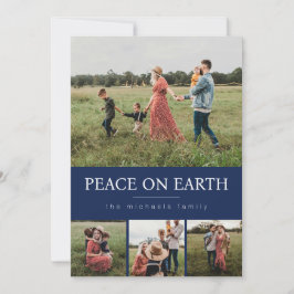 Vier Foto Collage Holiday Card - Marine Feiertagskarte
