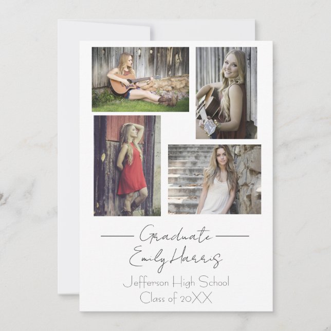 Vier Foto, Klassenparteikarte Karte (Vorderseite)