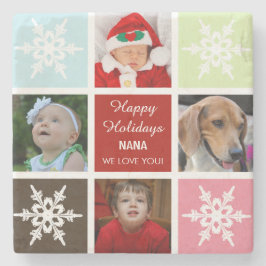 vier Fotos Collage Mod Foto Untersetzer