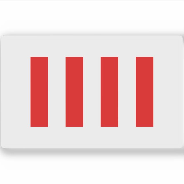 Vier Freiheitsflaggen oder Ehrenflagge der Vereint Aufkleber (Vorderseite)