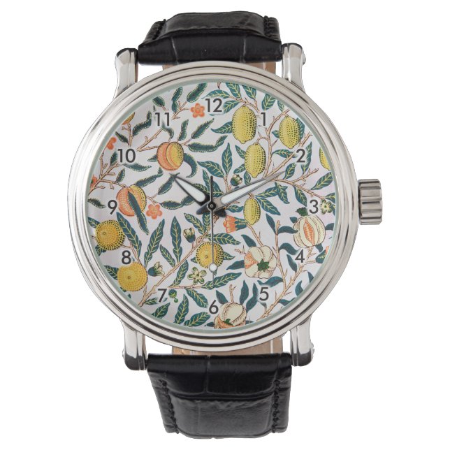 Vier Früchte, William Morris Armbanduhr (Vorderseite)
