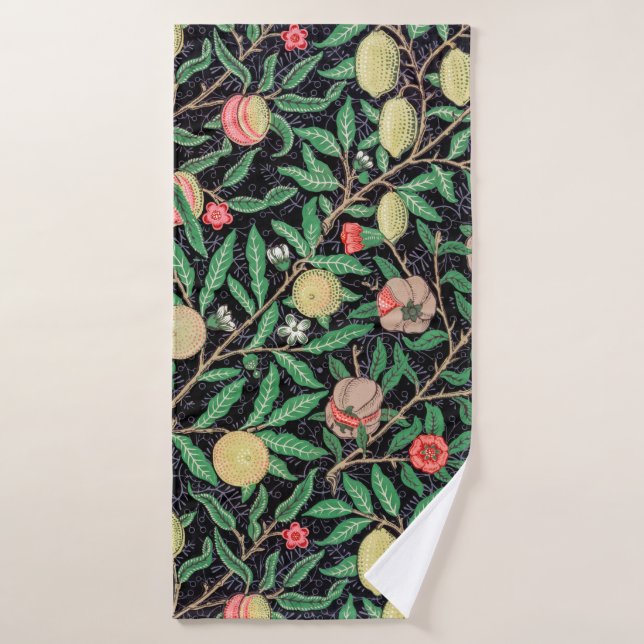 Vier Früchte, William Morris Badehandtuch (Badehandtuch)