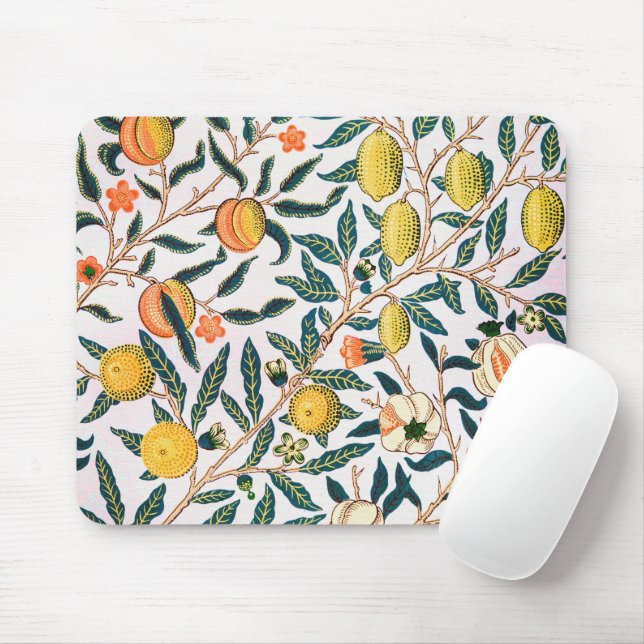 Vier Früchte, William Morris Mousepad (Mit Mouse)