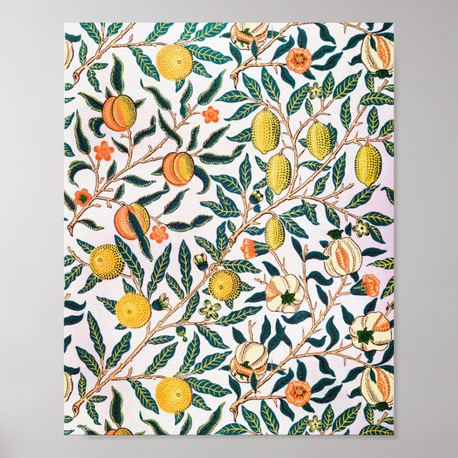 Vier Früchte, William Morris Poster (Vorne)