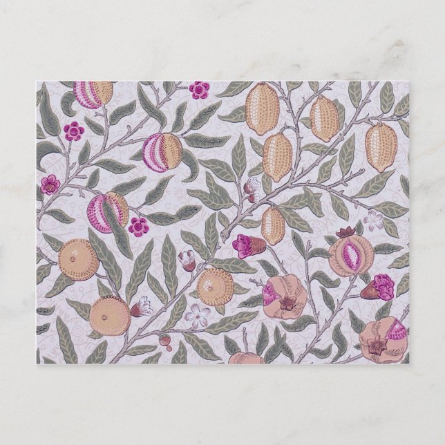 Vier Früchte, William Morris Postkarte (Vorderseite)