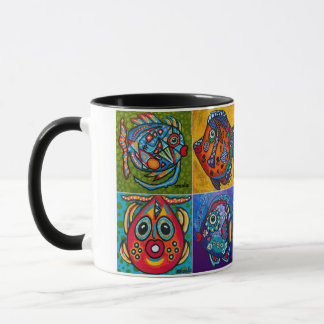 Vier Funky Fish Beverage-Tasse Tasse