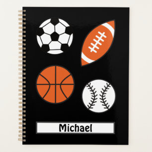 Vier Funny Sports Balls Planer