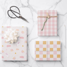 Vier für immer magische Einhorn Geschenkpapier Bog Set